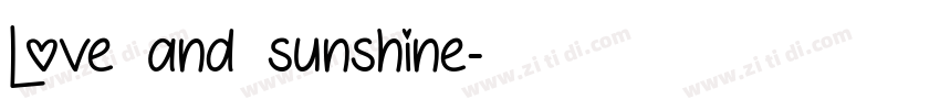 Love and sunshine字体转换